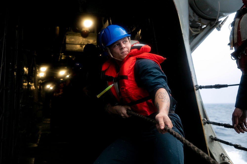 Sailors Conduct Replenishment-at-Sea with USNS Yukon