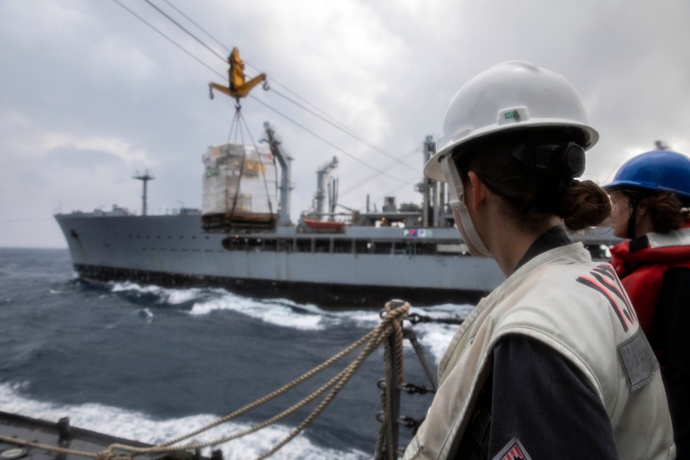 Sailors Conduct Replenishment-at-Sea with USNS Yukon