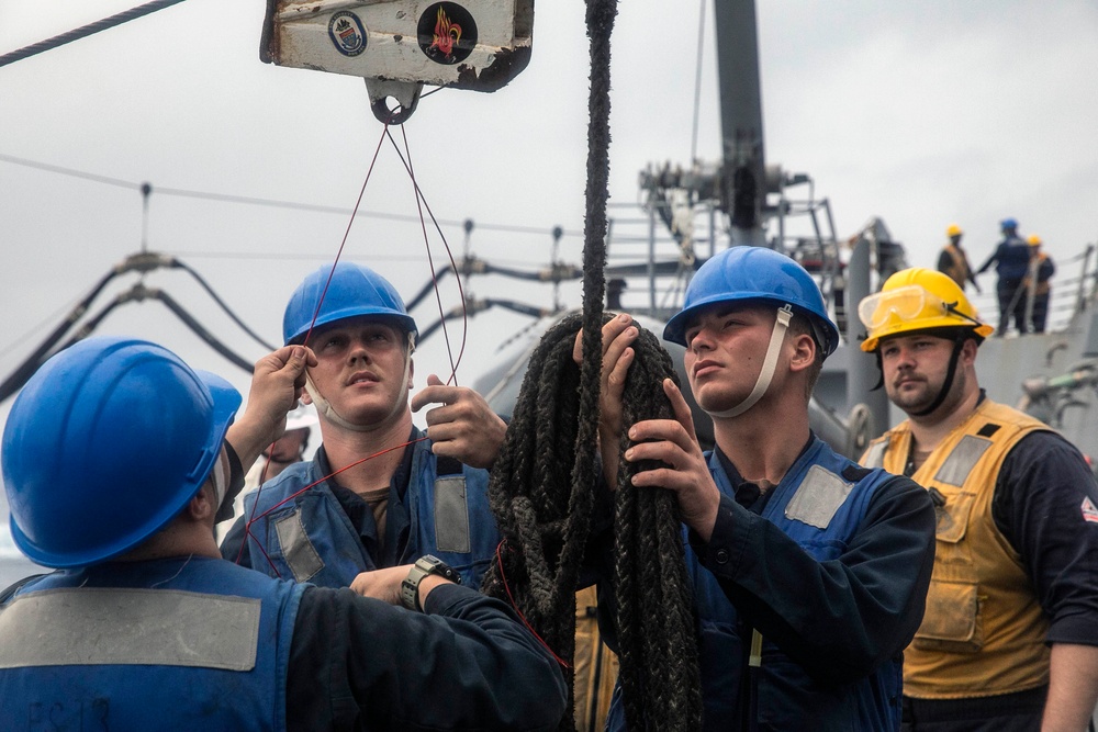 Sailors Conduct Replenishment-at-Sea with USNS Yukon