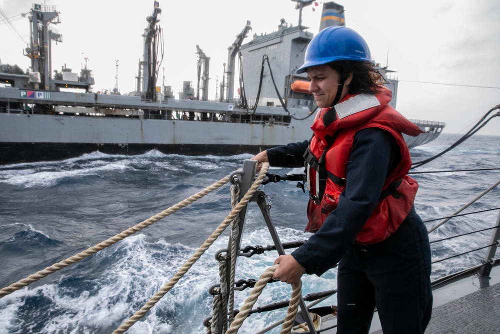 Sailors Conduct Replenishment-at-Sea with USNS Yukon