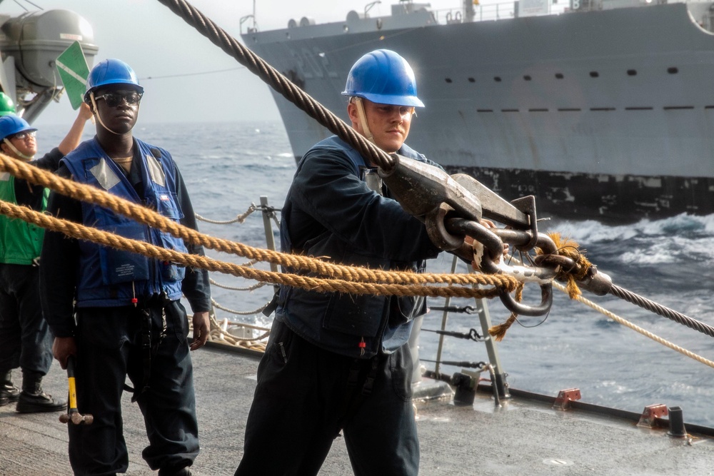 Sailors Conduct Replenishment-at-Sea with USNS Yukon