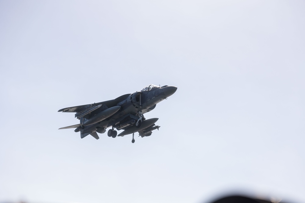 26th MEU(SOC) Harriers Conduct Flight Ops within 5th Fleet AO