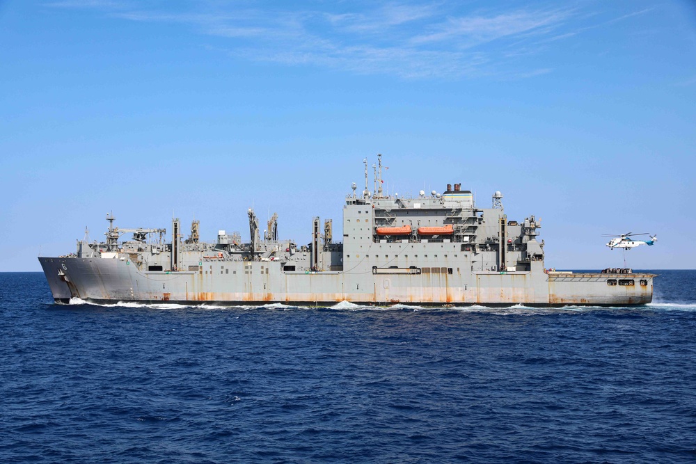 USS Carter Hall (LSD 50) Conducts Vertical Replenishment, Nov. 18, 2023