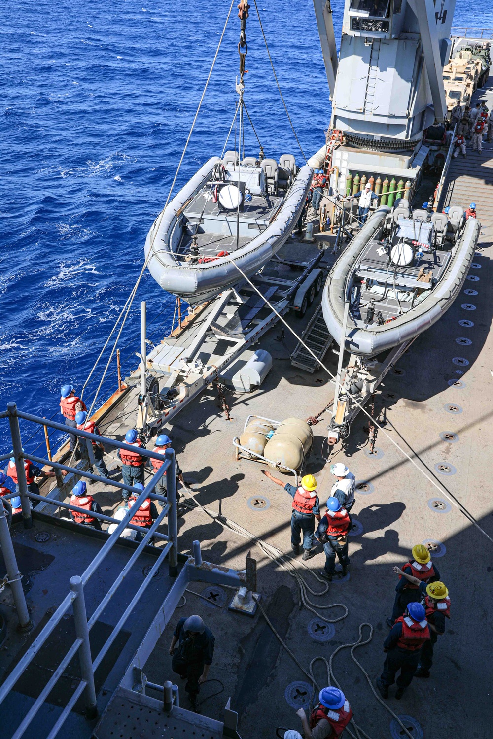 USS Carter Hall (LSD 50) Conducts Small Boat Ops, Nov. 17, 2023