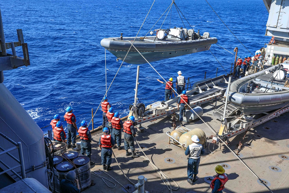 USS Carter Hall (LSD 50) Conducts Small Boat Ops, Nov. 17, 2023