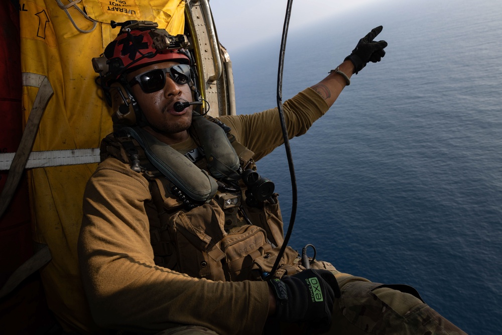 USS BATAAN PERFORMS SAR JUMP EXCERCISE