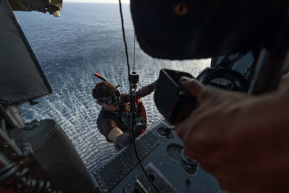 USS BATAAN PERFORMS SAR JUMP EXCERCISE