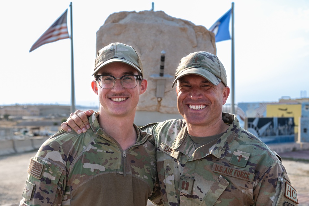 Serving side-by-side: Father and son bond on dual deployment mission