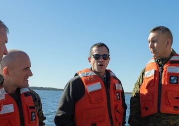 Distinguished Guests Visit Bombing Target 11