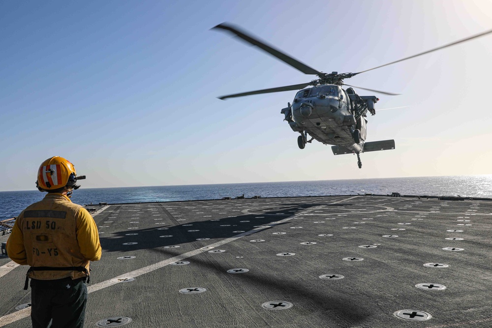 USS Carter Hall (LSD 50) Conducts Flight Operations, Nov. 21, 2023