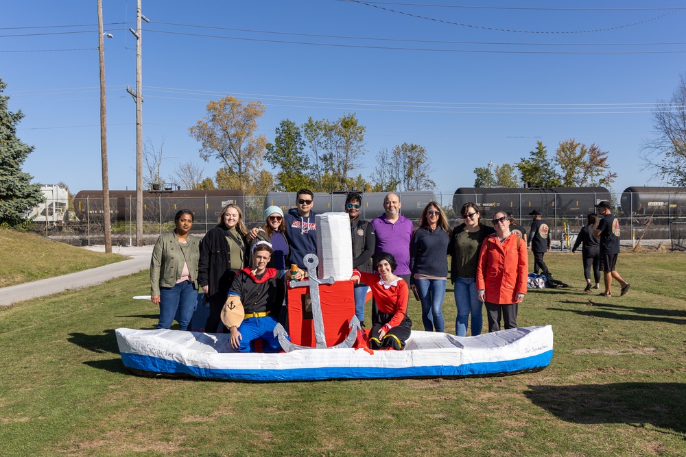 Maritime Supplier Operations’ Spinacher cruises to victory at Navy Birthday Cardboard Regatta