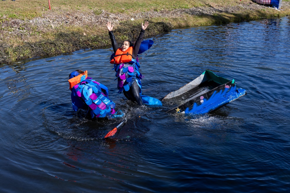 Maritime Supplier Operations’ Spinacher cruises to victory at Navy Birthday Cardboard Regatta