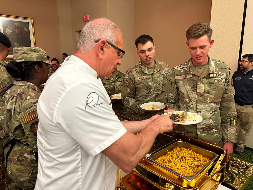Chef Robert Irvine visits Joint Base San Antonio-Lackland, Texas