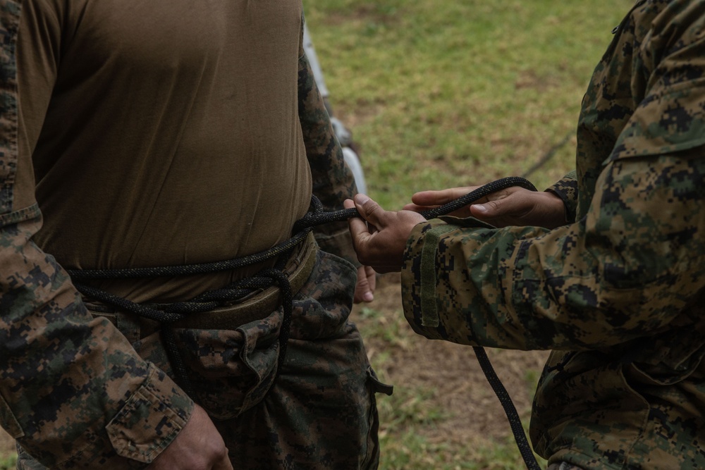 26th MEU(SOC) Marines execute rappel tower training in Greece