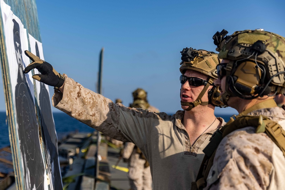 Marines with Battalion Landing Team 1/6, 26th MEU(SOC) Conduct Live-Fire Training
