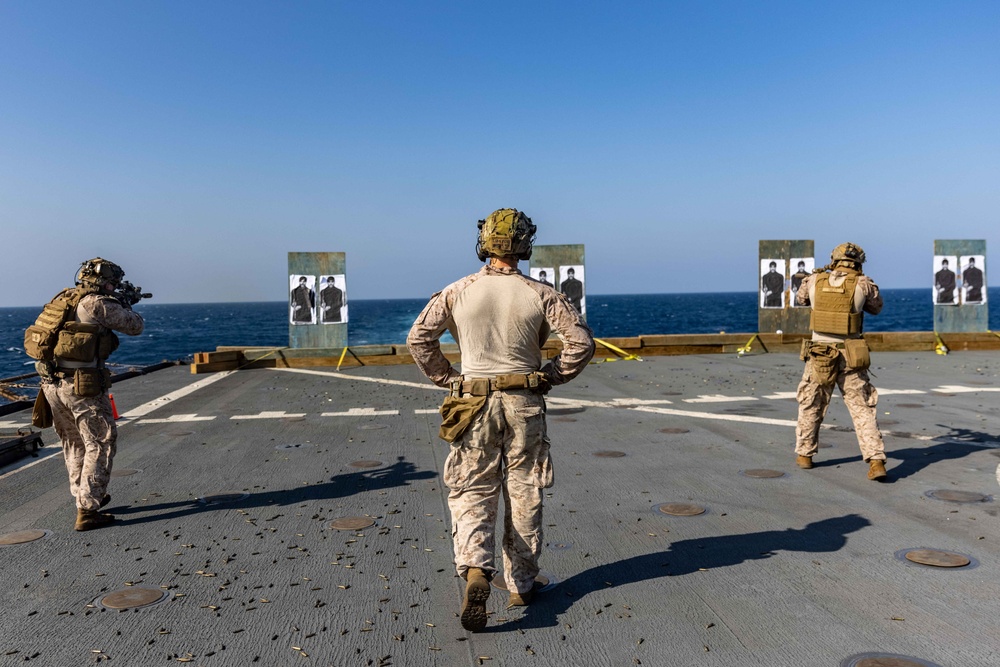 Marines with Battalion Landing Team 1/6, 26th MEU(SOC) Conduct Live-Fire Training