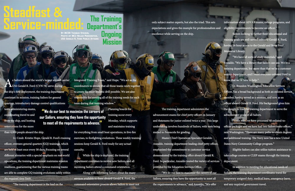 USS Gerald R. Ford's Training Department