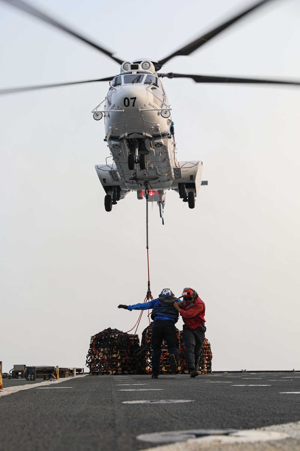 USS Carter Hall (LSD 50) Conducts Vertical Replenishment, Nov. 23, 2023