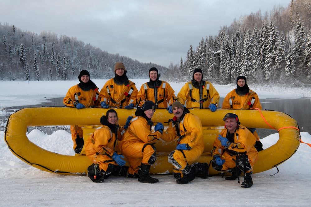 Alaska firefighters learn ice-rescue skills