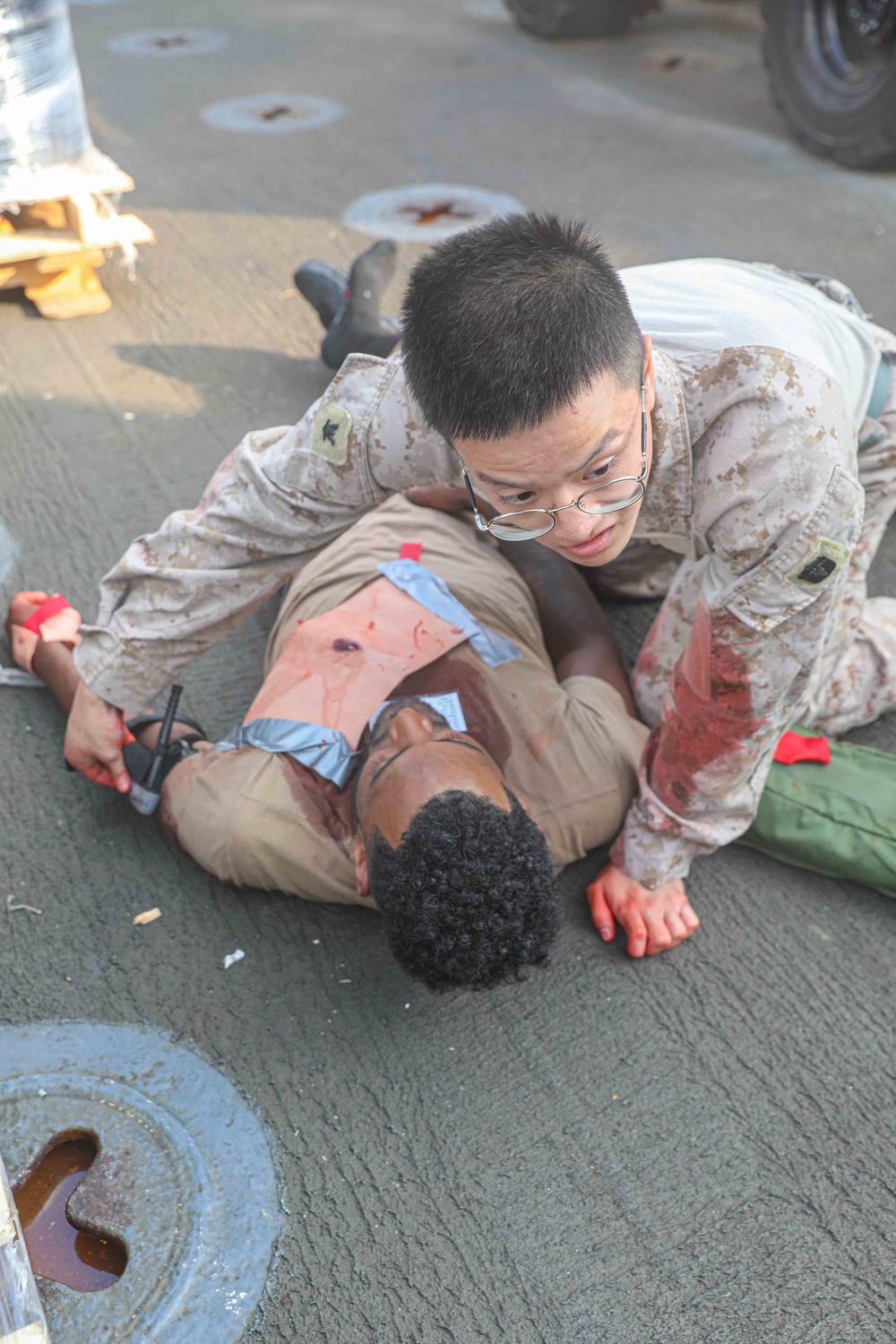 USS Carter Hall (LSD 50) Conducts Mass Casualty Drill, Nov. 27, 2023