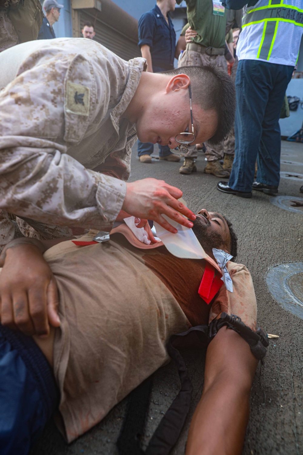 USS Carter Hall (LSD 50) Conducts Mass Casualty Drill, Nov. 27, 2023