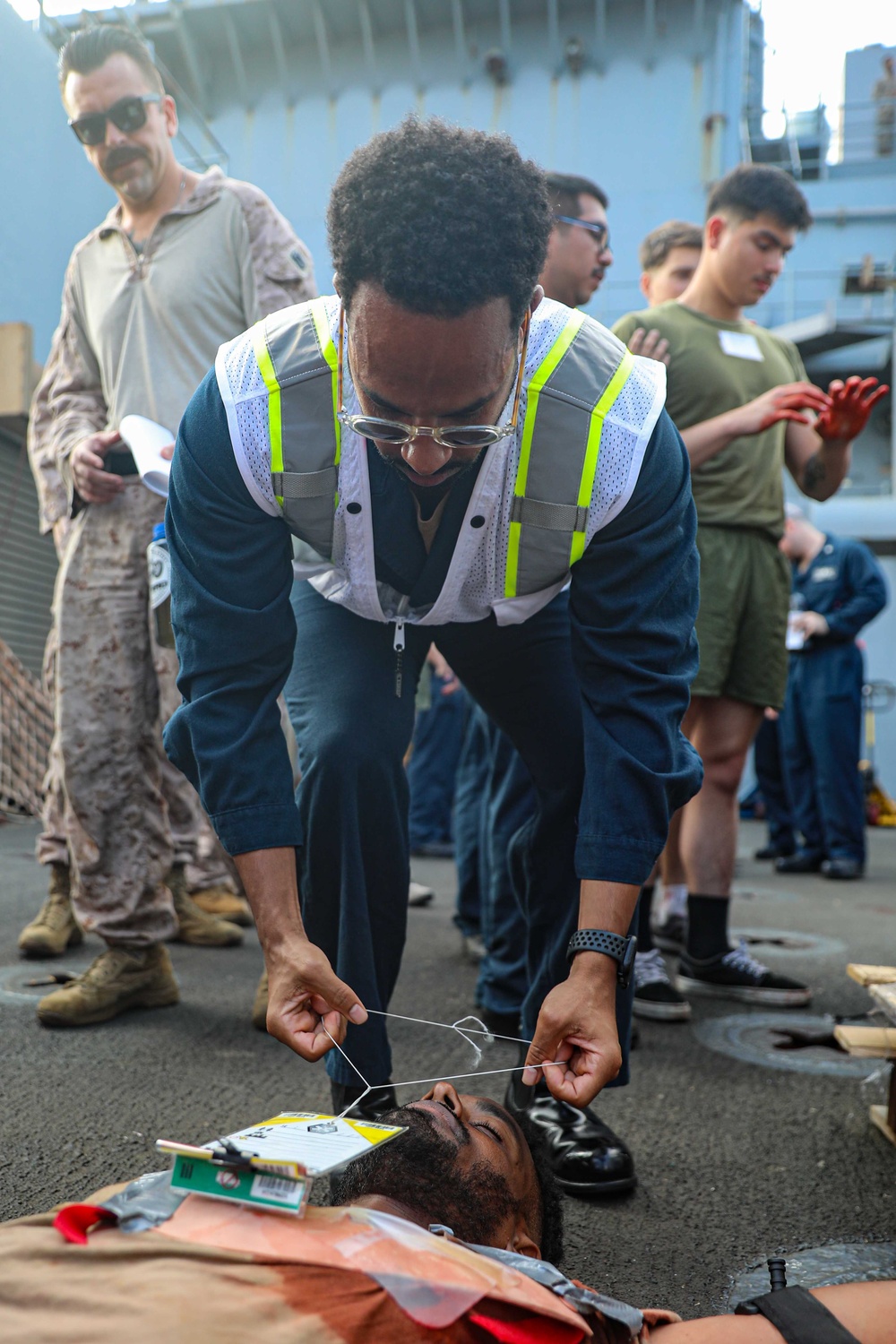 USS Carter Hall (LSD 50) Conducts Mass Casualty Drill, Nov. 27, 2023