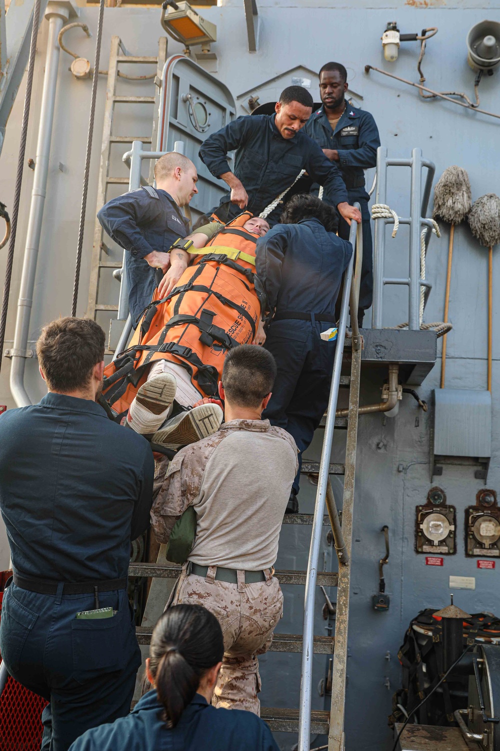 USS Carter Hall (LSD 50) Conducts Mass Casualty Drill, Nov. 27, 2023