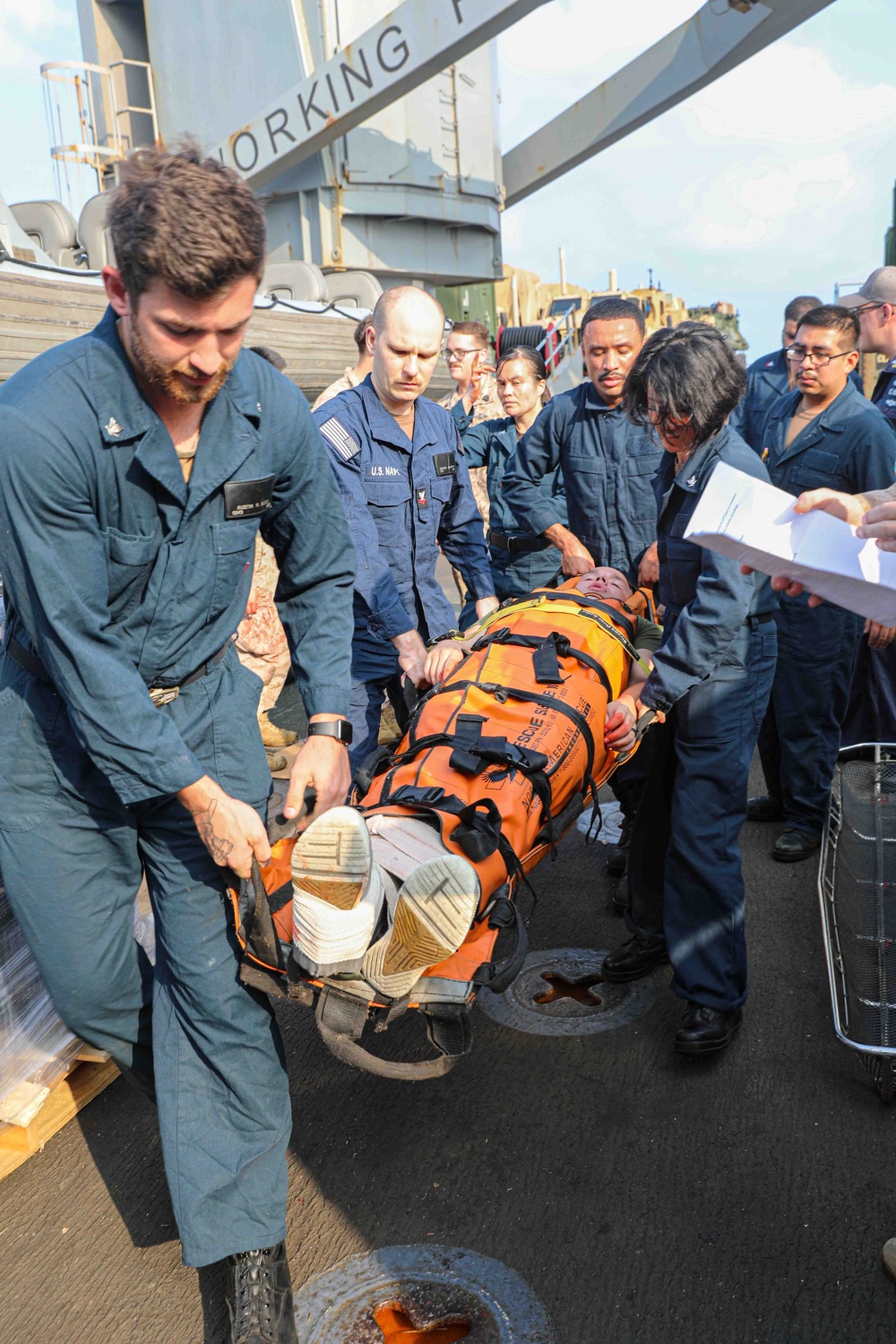 USS Carter Hall (LSD 50) Conducts Mass Casualty Drill, Nov. 27, 2023