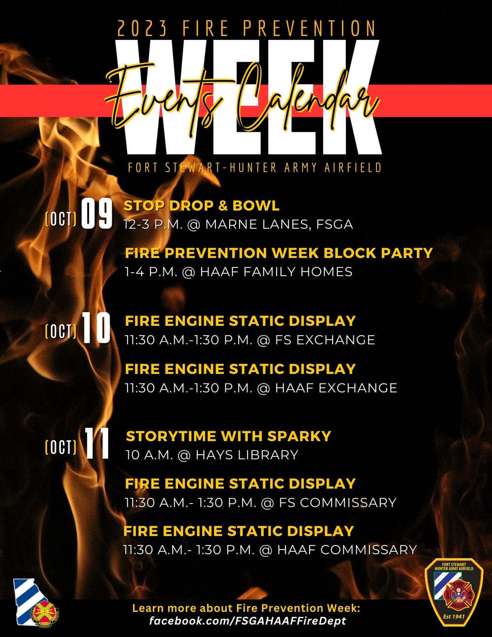 2023 Fire Prevention Week Events Calendar