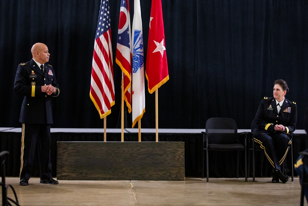 Brig. Gen. Jennifer Mitchell pins on second star during promotion ceremony