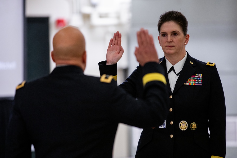 Brig. Gen. Jennifer Mitchell pins on second star during promotion ceremony
