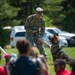 Military working dogs visit JBAB school