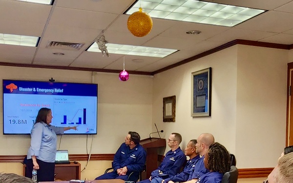 Rear Adm. Cari Thomas visits the U.S. Coast Guard team in Guam