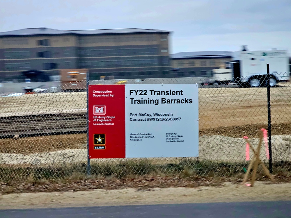 December 2023 barracks construction at Fort McCoy