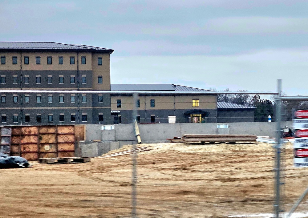 December 2023 barracks construction at Fort McCoy