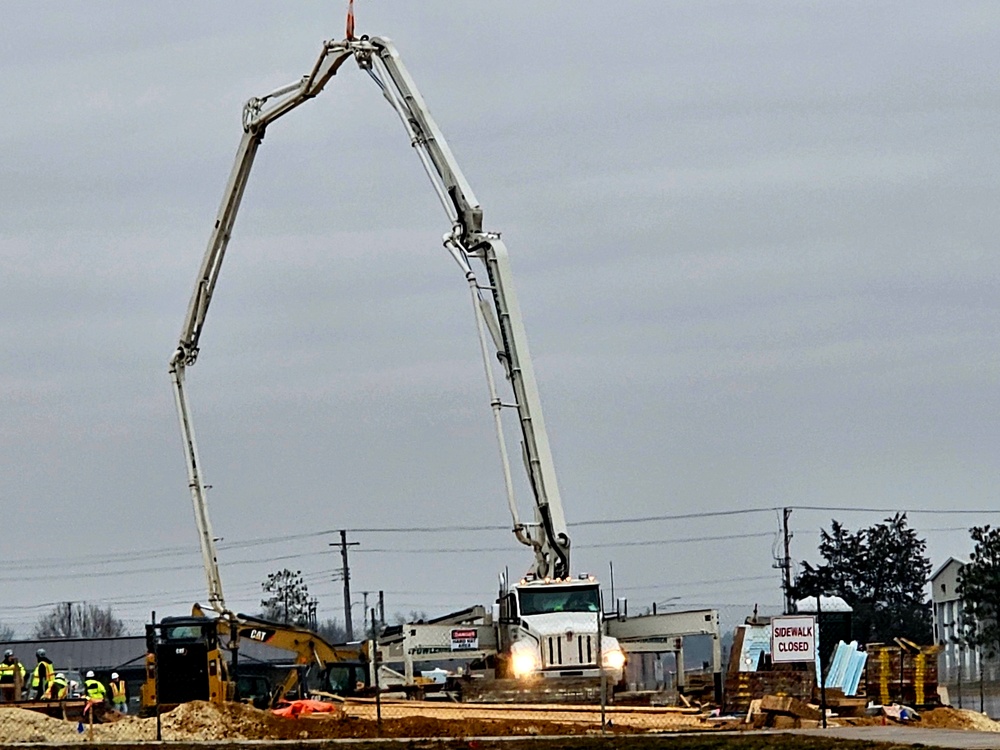 December 2023 barracks construction at Fort McCoy