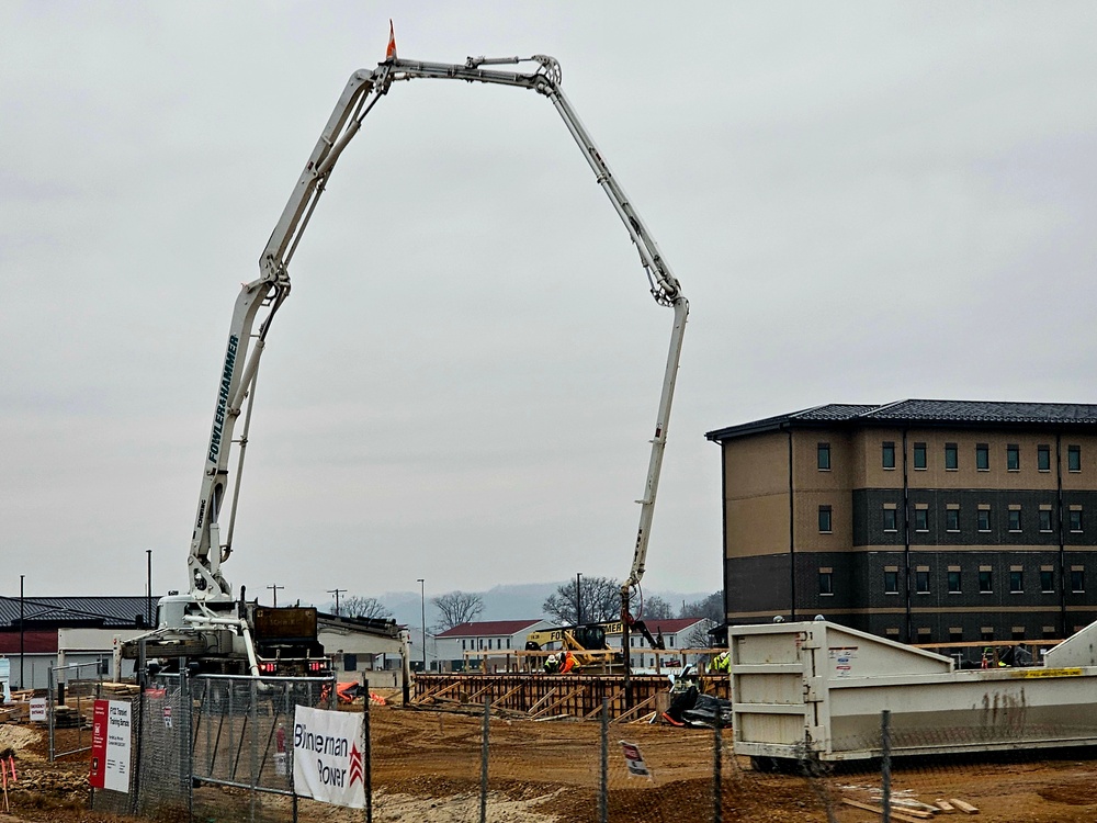 December 2023 barracks construction at Fort McCoy