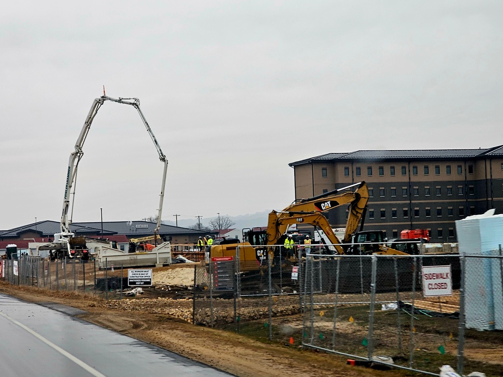 December 2023 barracks construction at Fort McCoy