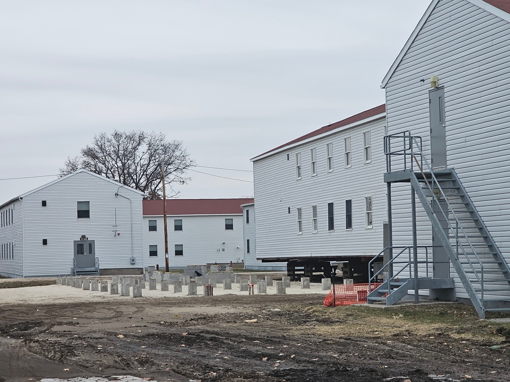 Work to finish reset for relocated World War II-era barracks continues at Fort McCoy