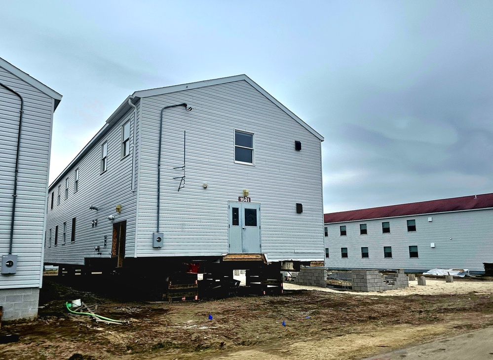 Work to finish reset for relocated World War II-era barracks continues at Fort McCoy