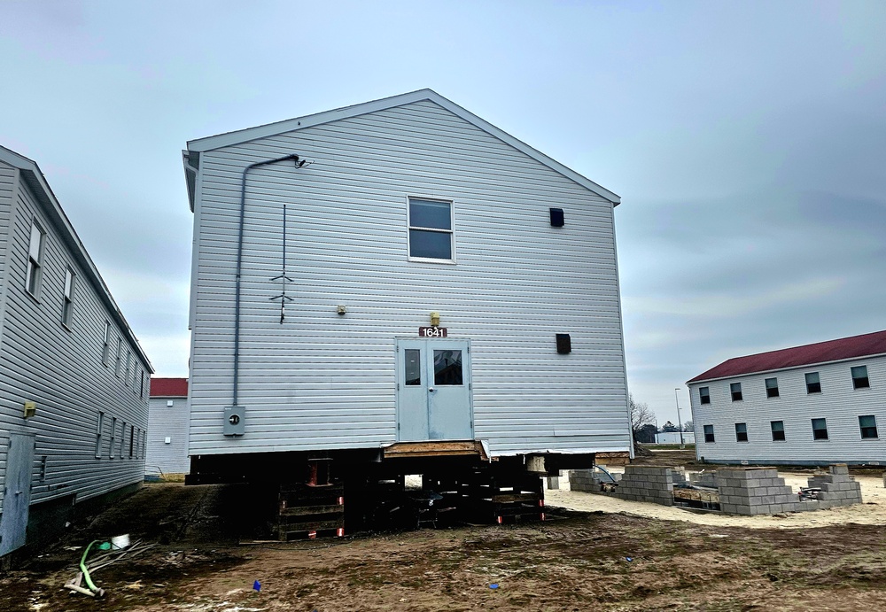 Work to finish reset for relocated World War II-era barracks continues at Fort McCoy