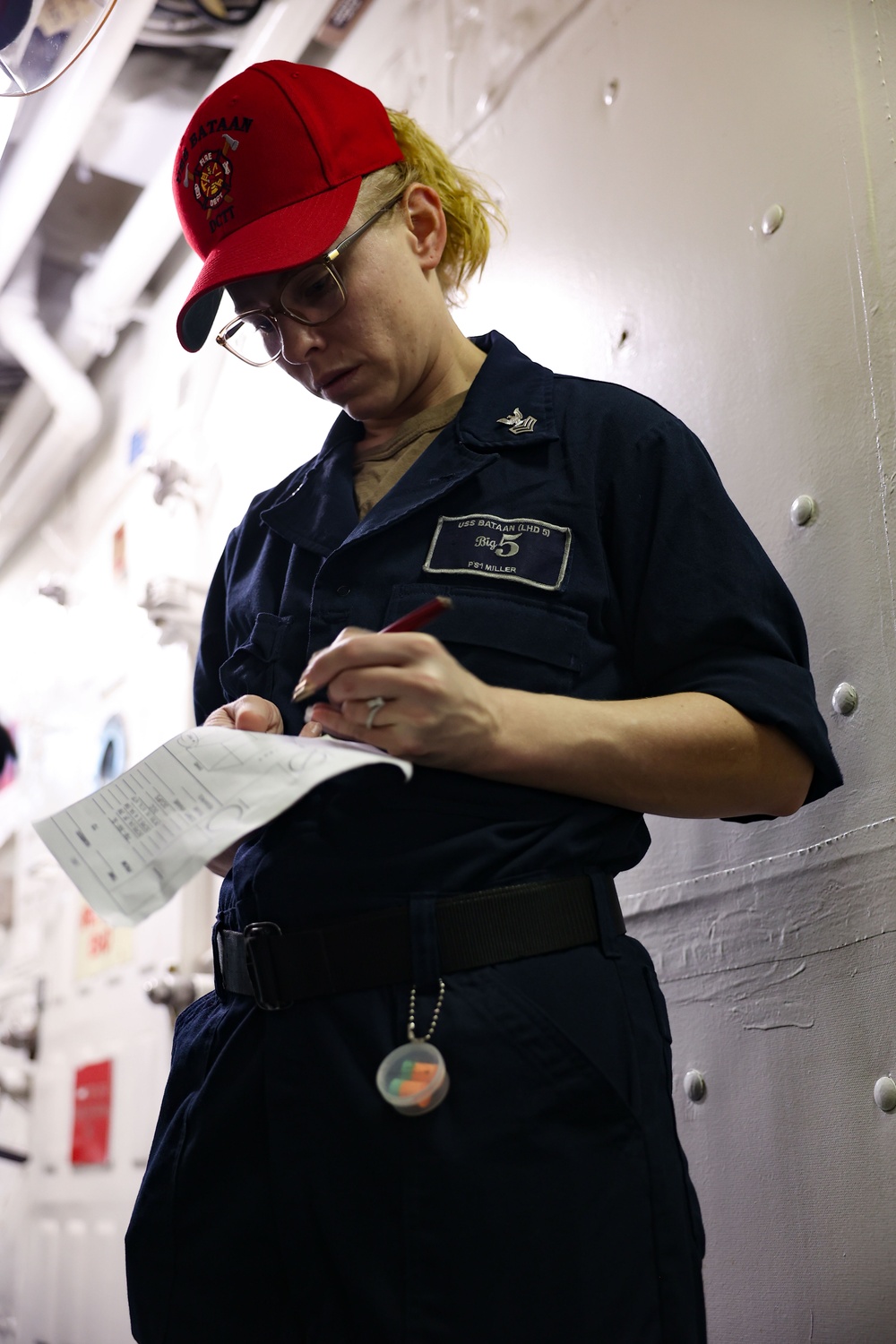 General Quarters Drill aboard USS Bataan