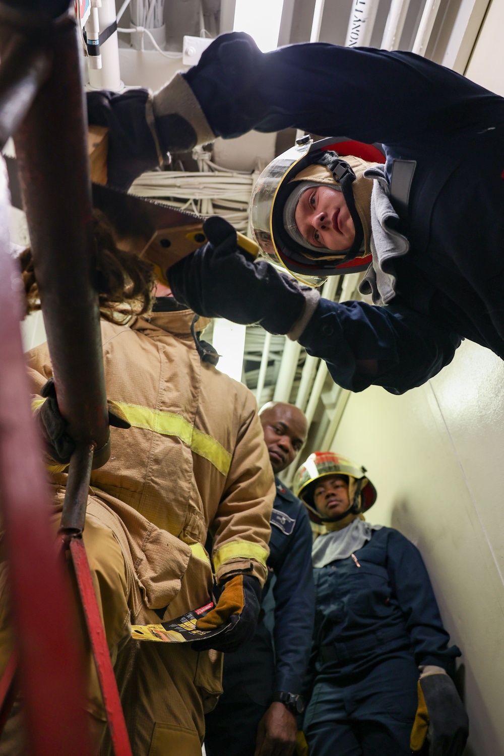 General Quarters Drill aboard USS Bataan