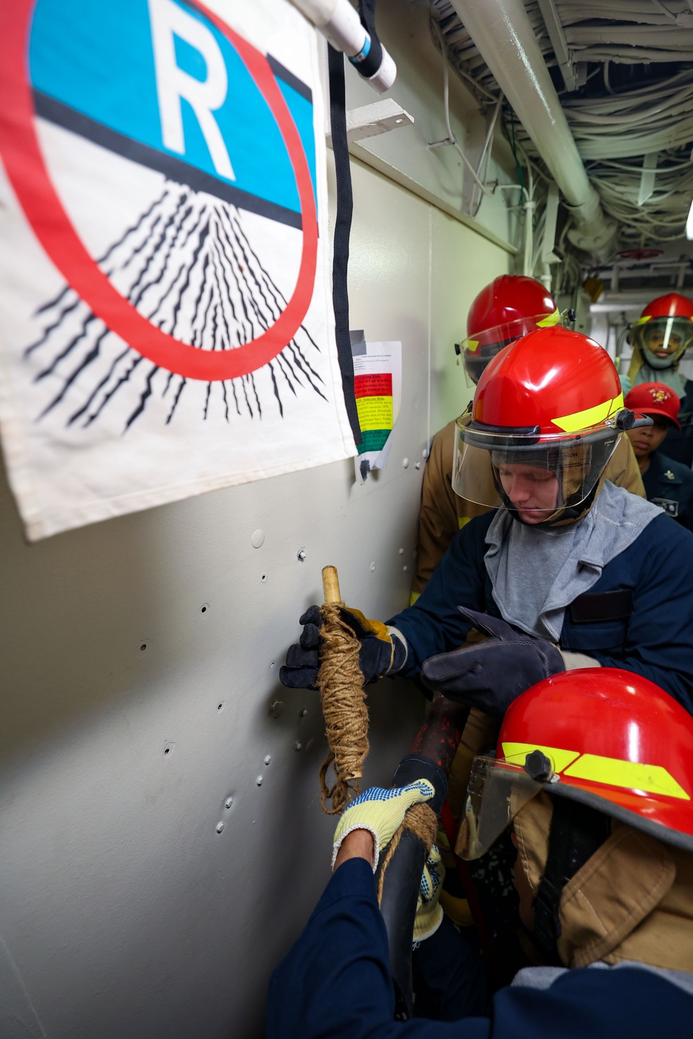 General Quarters Drill aboard USS Bataan