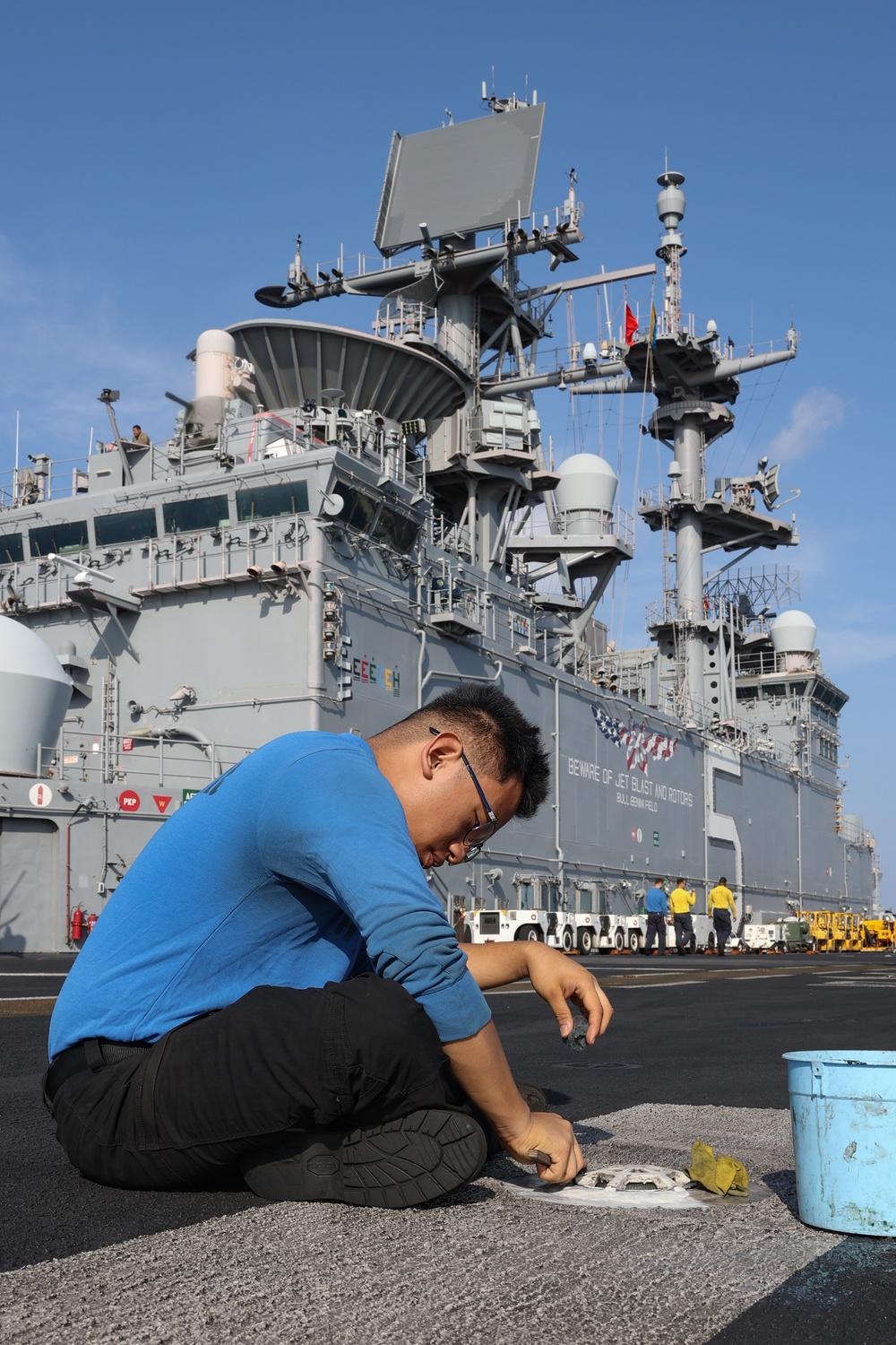 Air Department Cleans the Flight Deck