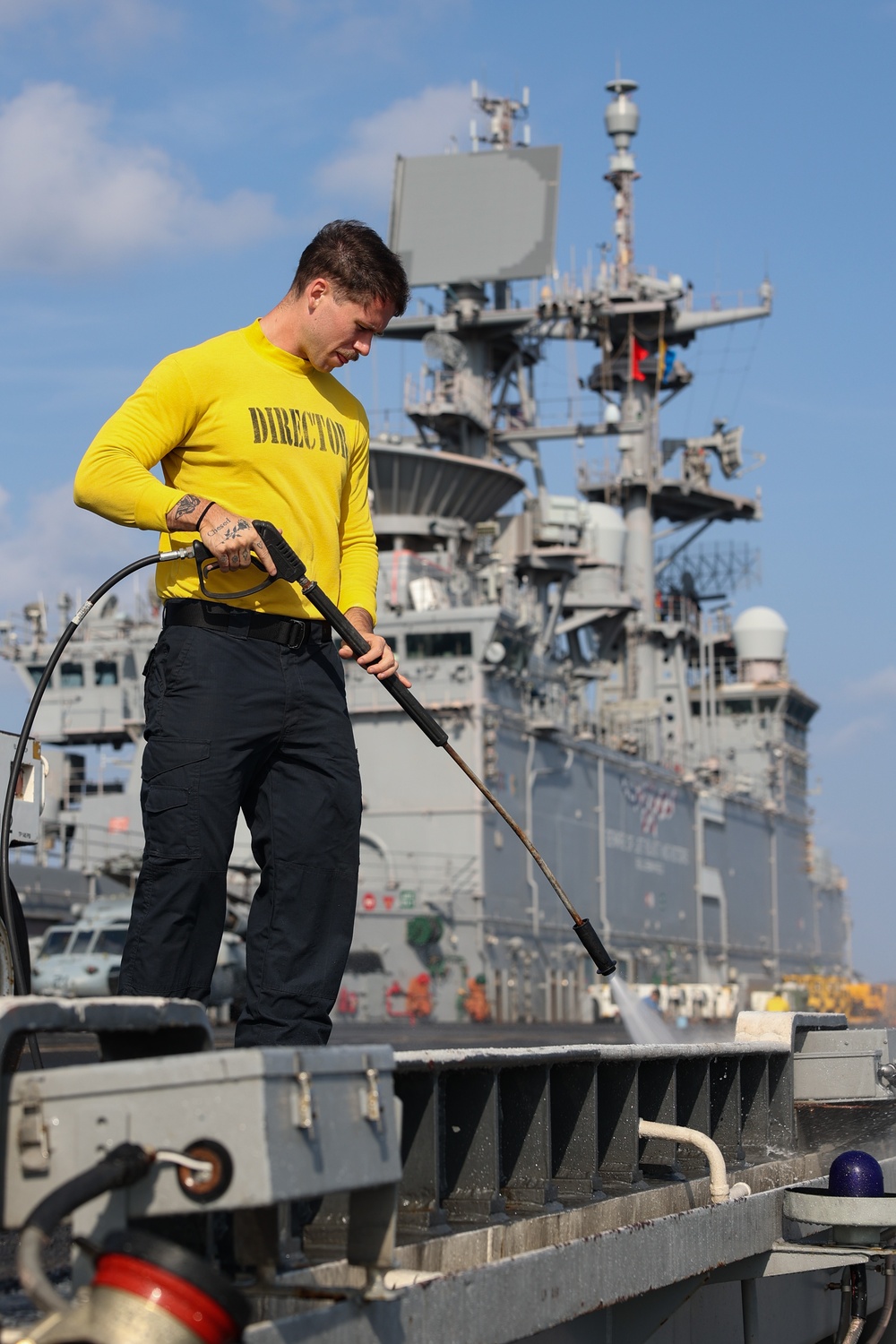 Air Department Cleans the Flight Deck