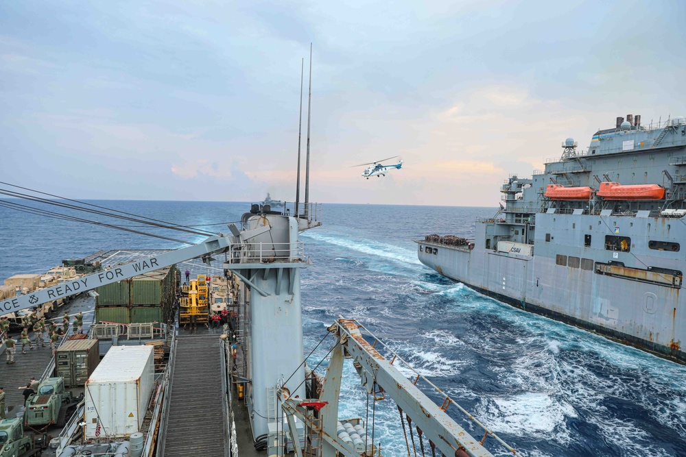 USS Carter Hall (LSD 50) Conducts Vertical Replenishment, Dec. 6, 2023