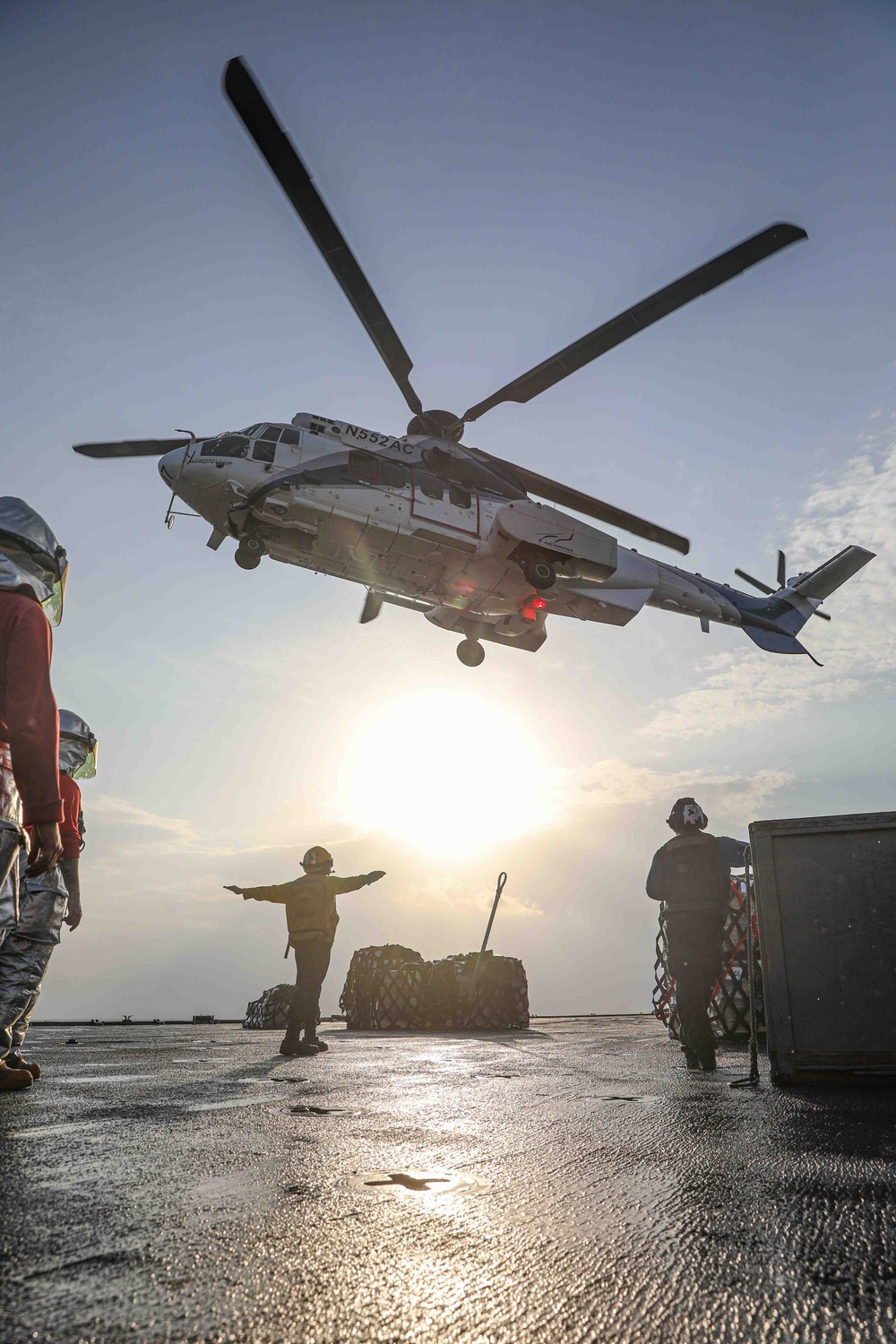 USS Carter Hall (LSD 50) Conducts Vertical Replenishment, Dec. 6, 2023