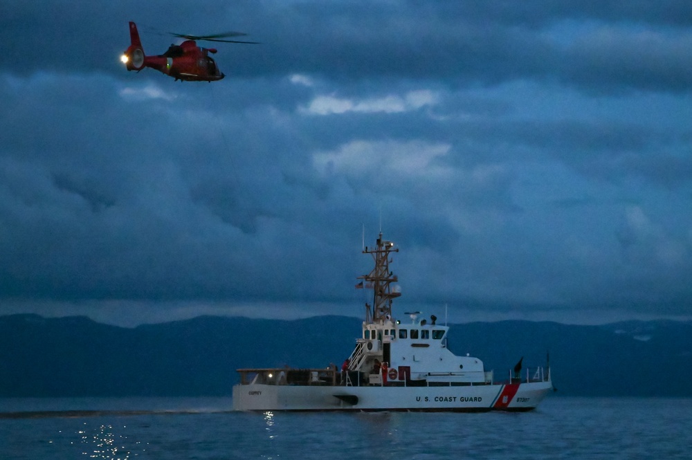 Coast Guard Cutter Osprey operates in the Strait of Juan de Fuca