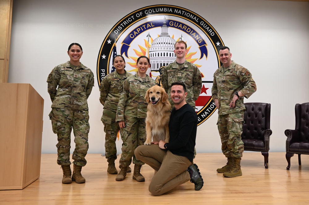 Golden Retriever Life tours 113th Wing, DCANG